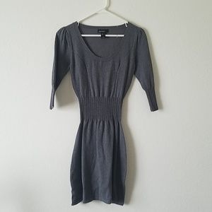 Nwot Mango gray stretchy 3/4 sleeve dress size S